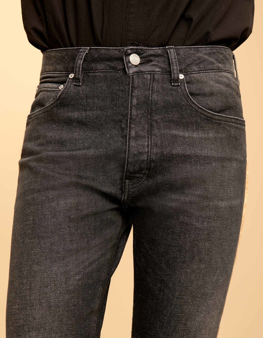 Jean Mom Harlem Herring - Gold Dnm Bl-15