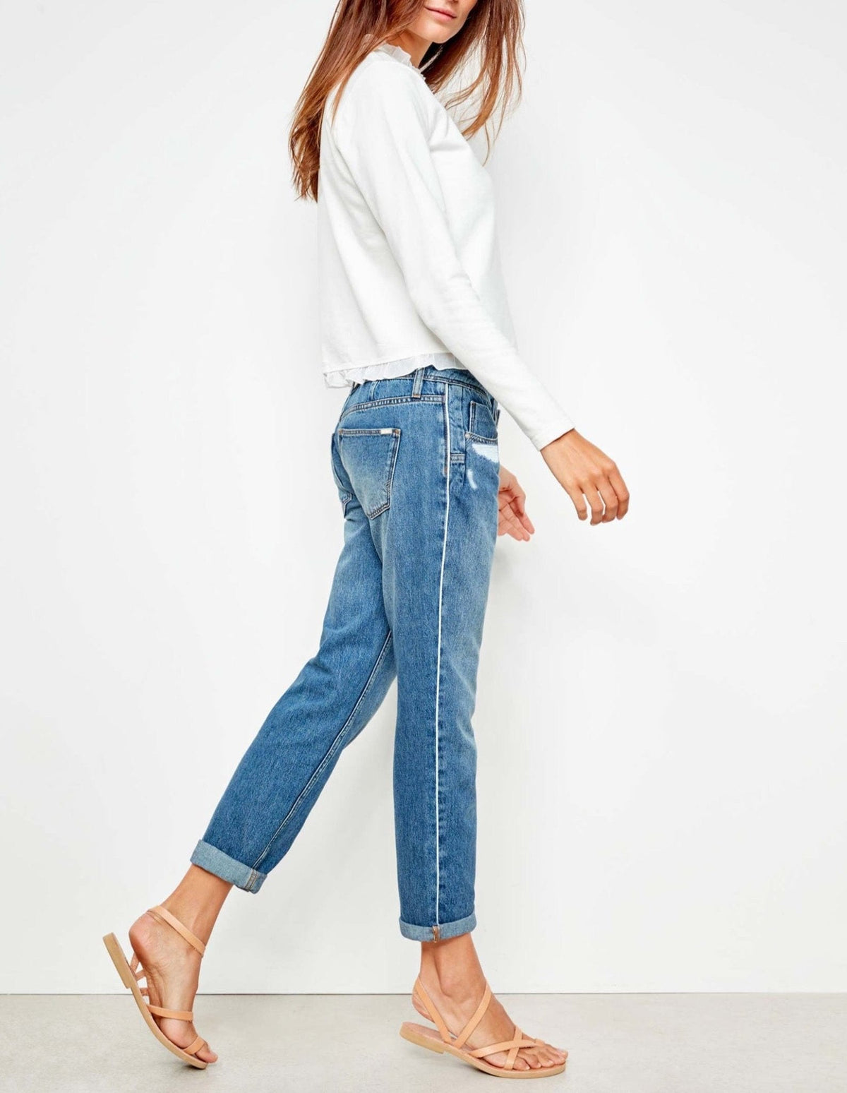Reiko - Jean Nina Piping - White Dnm B-27
