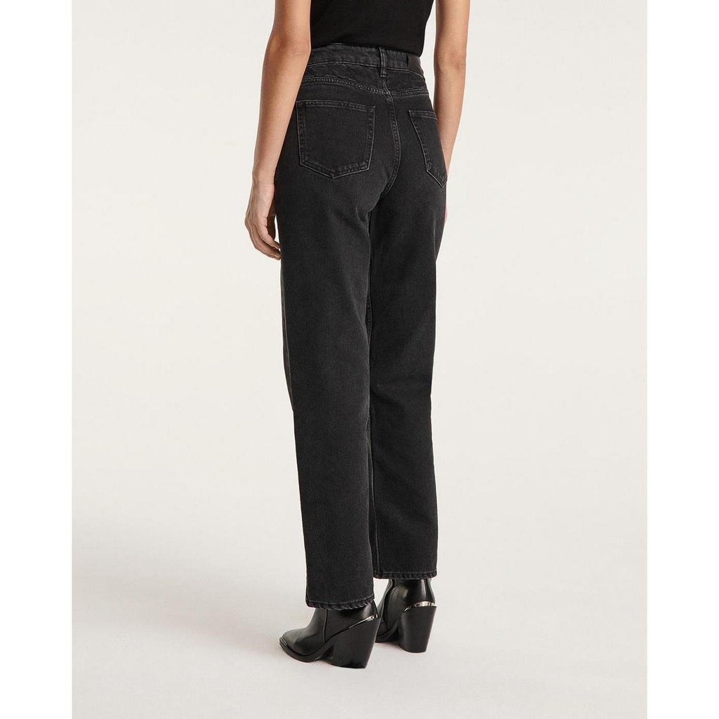 The Kooples - Jean Noir Large Naomy À Détail Matelassé - Femme