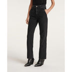 The Kooples - Jean Noir Large Naomy À Détail Matelassé - Femme