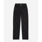 The Kooples - Jean Noir Large Naomy À Détail Matelassé - Femme