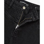The Kooples - Jean Noir Large Naomy À Détail Matelassé - Femme