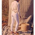 Lily Cropped Skinny Jeans - Denim White - Women