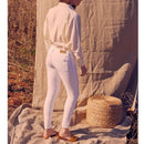Vaqueros pitillo recortados Lily - Blanco denim - Mujer