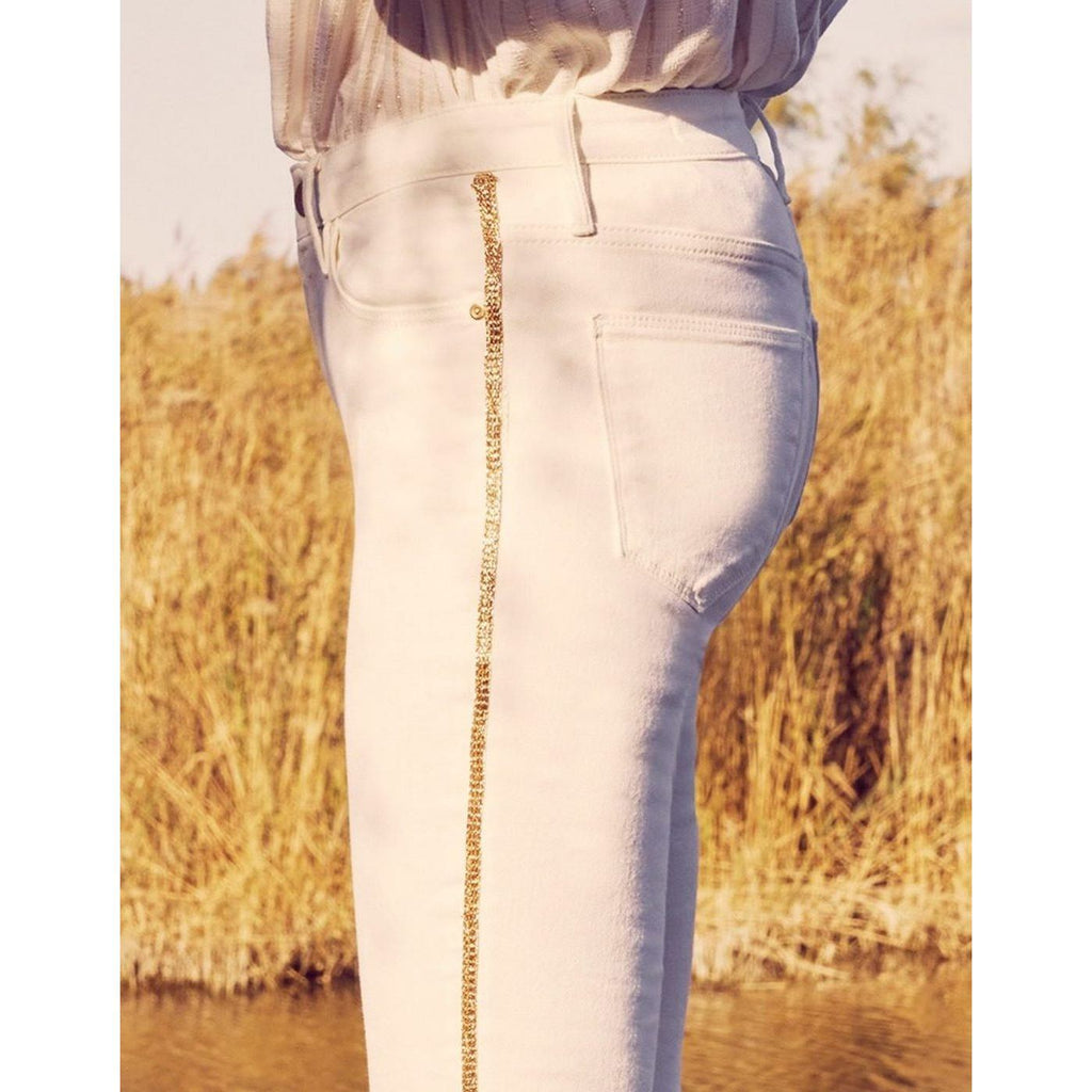 Cropped Skinny Jean Lily Herring - Off White Denim - Women