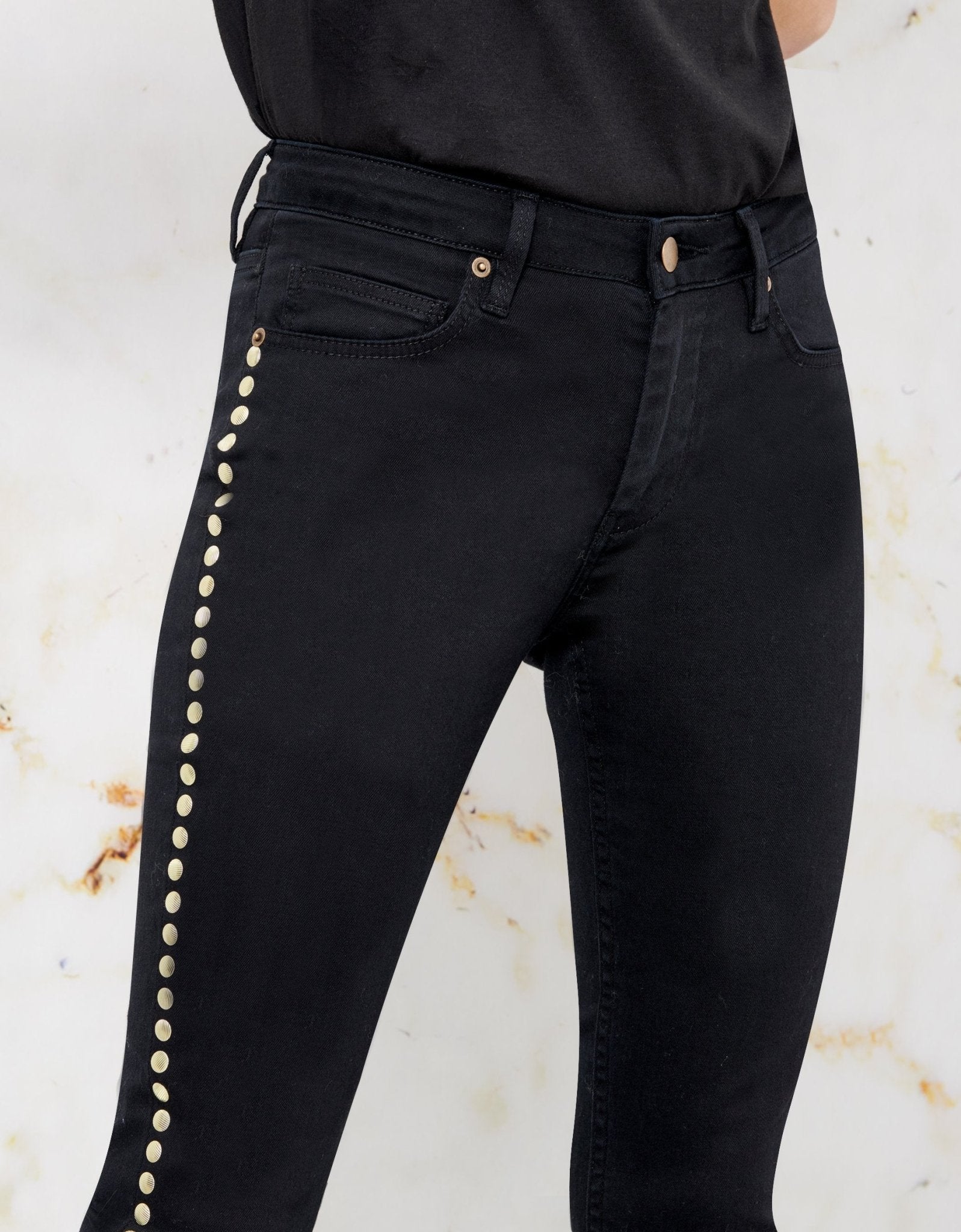 Noris Studs Skinny Jean - Dnm Black - Women