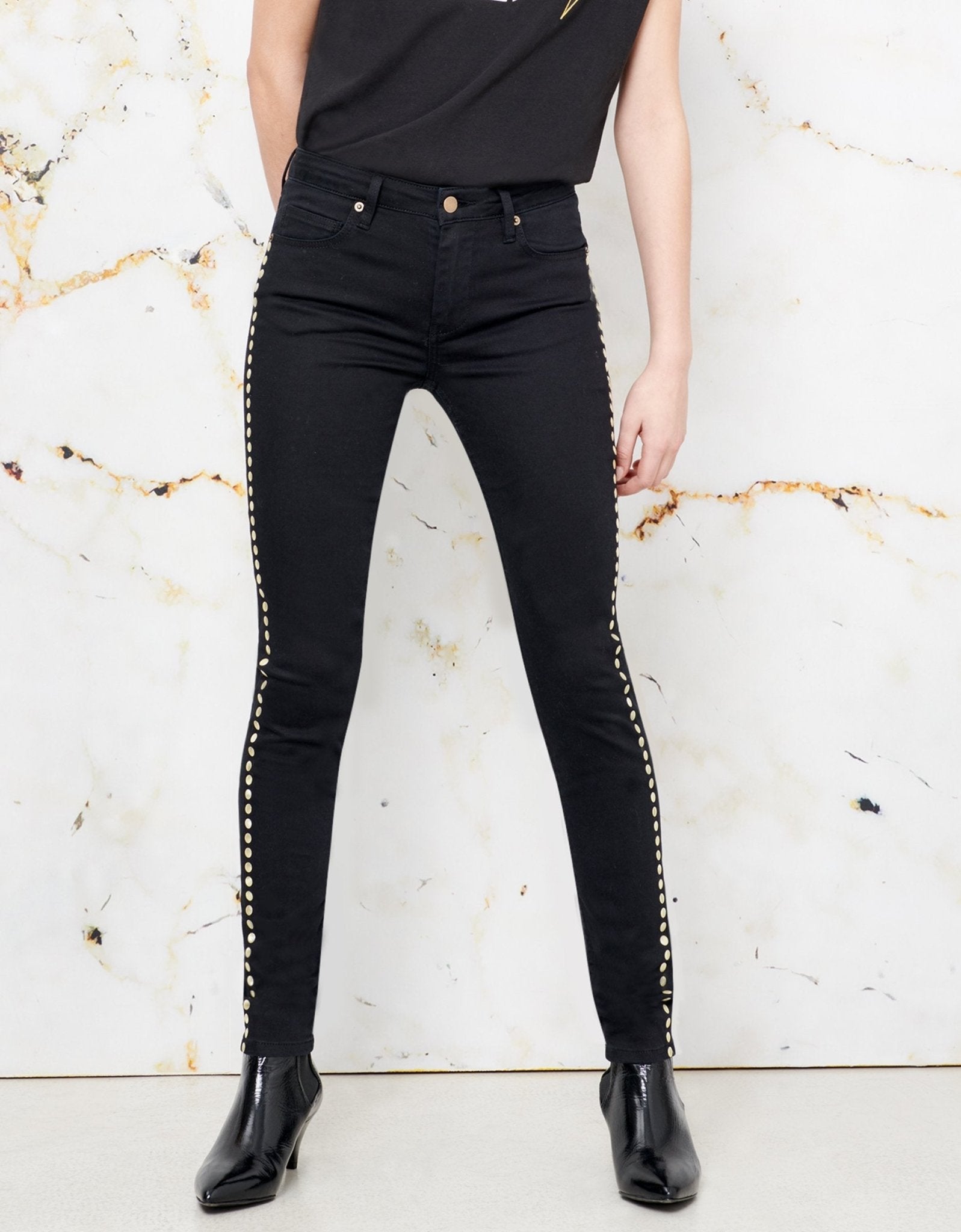 Noris Studs Skinny Jean - Dnm Black - Women