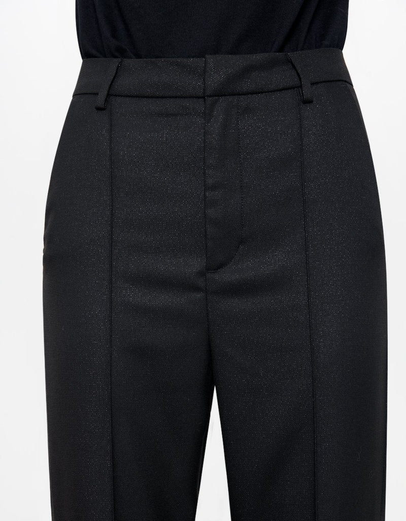 Vaqueros Lorenzo Fancy Cropped Straight - Negro Glitter