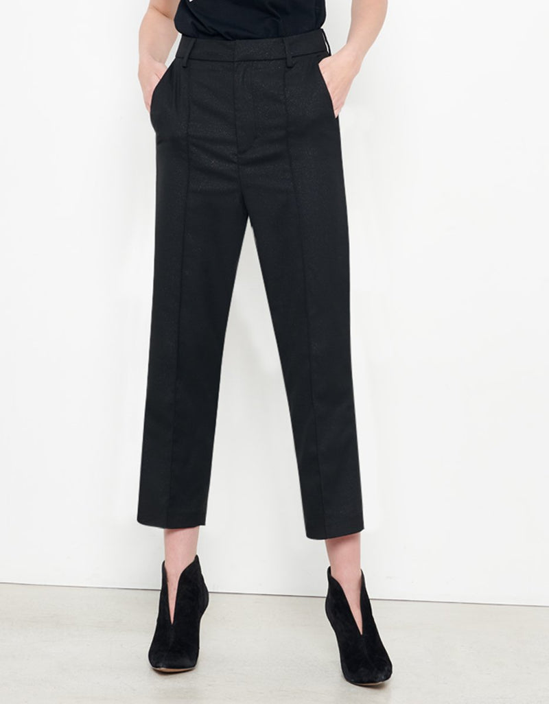 Vaqueros Lorenzo Fancy Cropped Straight - Negro Glitter