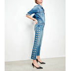 Jean Straight Cropped Prestonholes - Dnm M-85