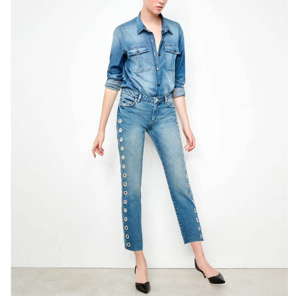 Jean Straight Cropped Prestonholes - Dnm M-85