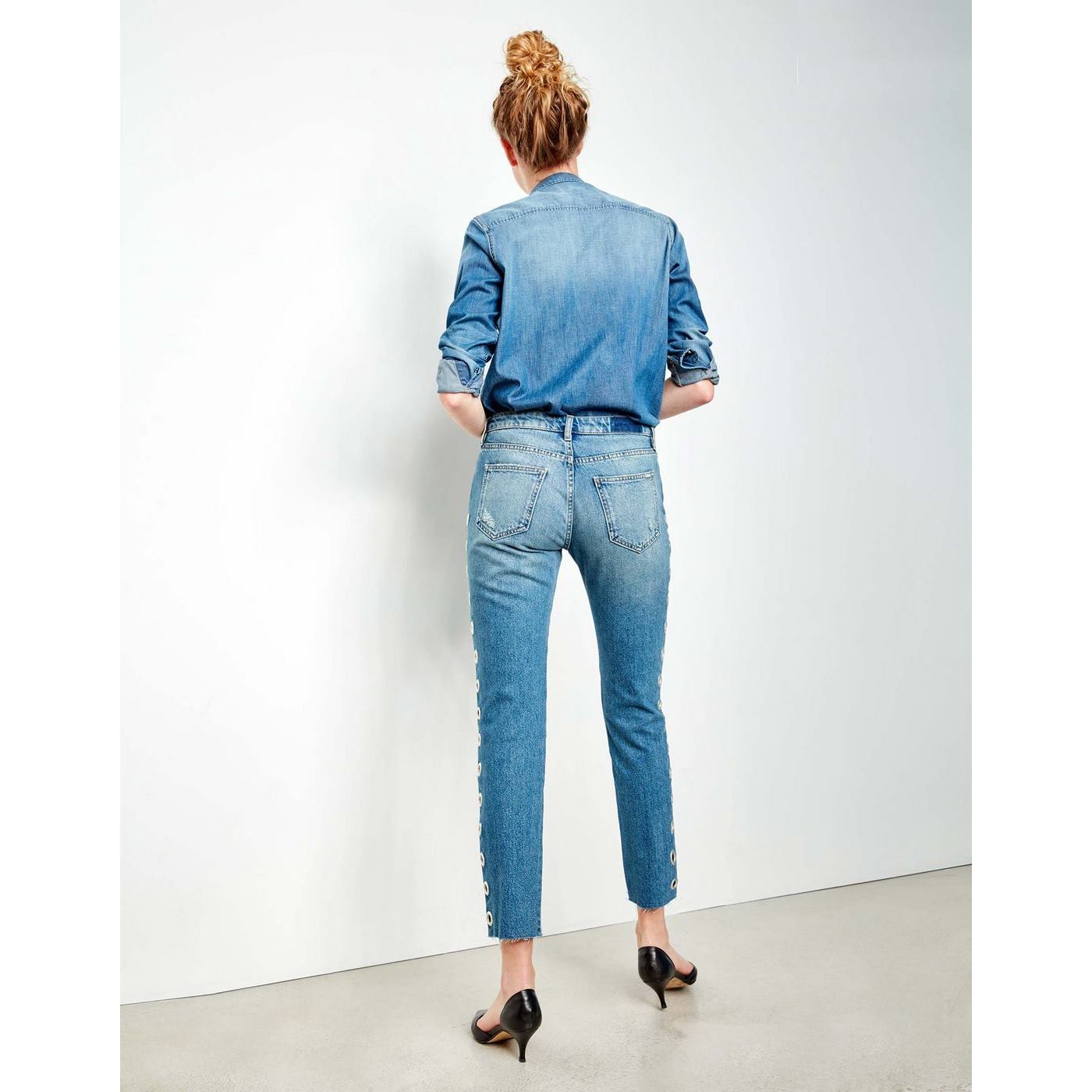 Jean Straight Cropped Prestonholes - Dnm M-85