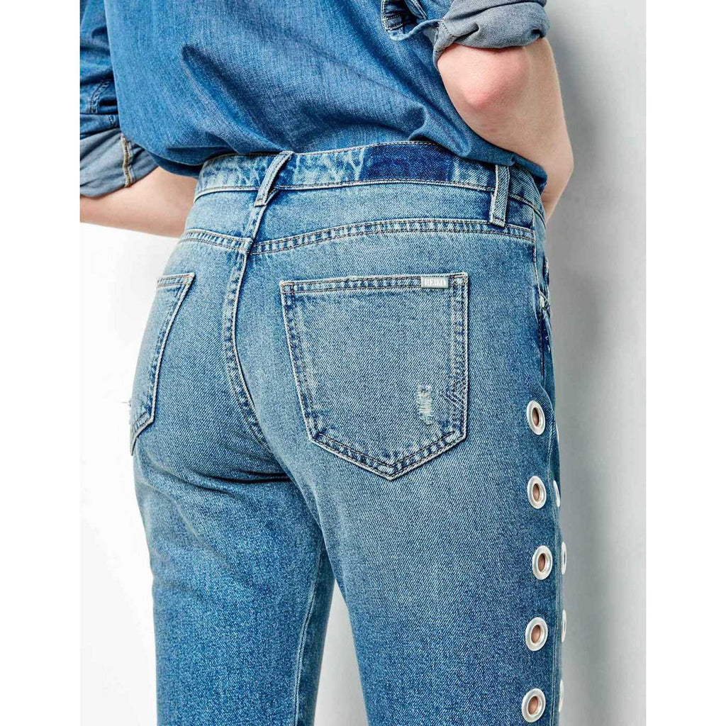Jean Straight Cropped Prestonholes - Dnm M-85
