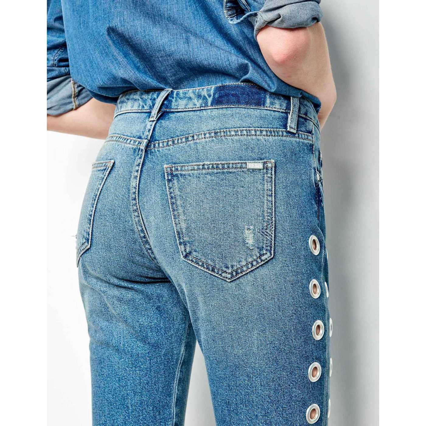 Jean Straight Cropped Prestonholes - Dnm M-85