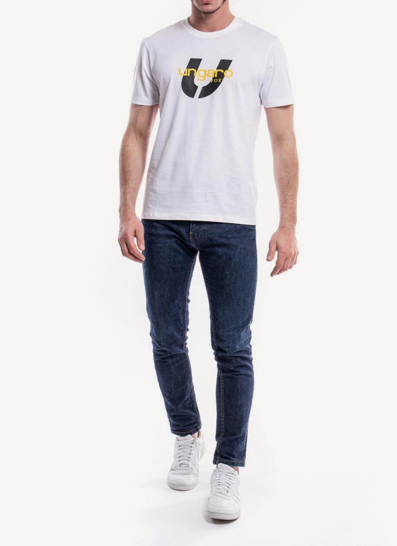 Ungaro Sport - Tee-Shirt Jean - White - Homme