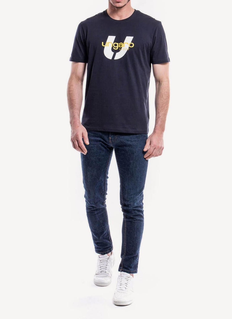 Ungaro Sport - Tee-Shirt Jean - Navy - Homme