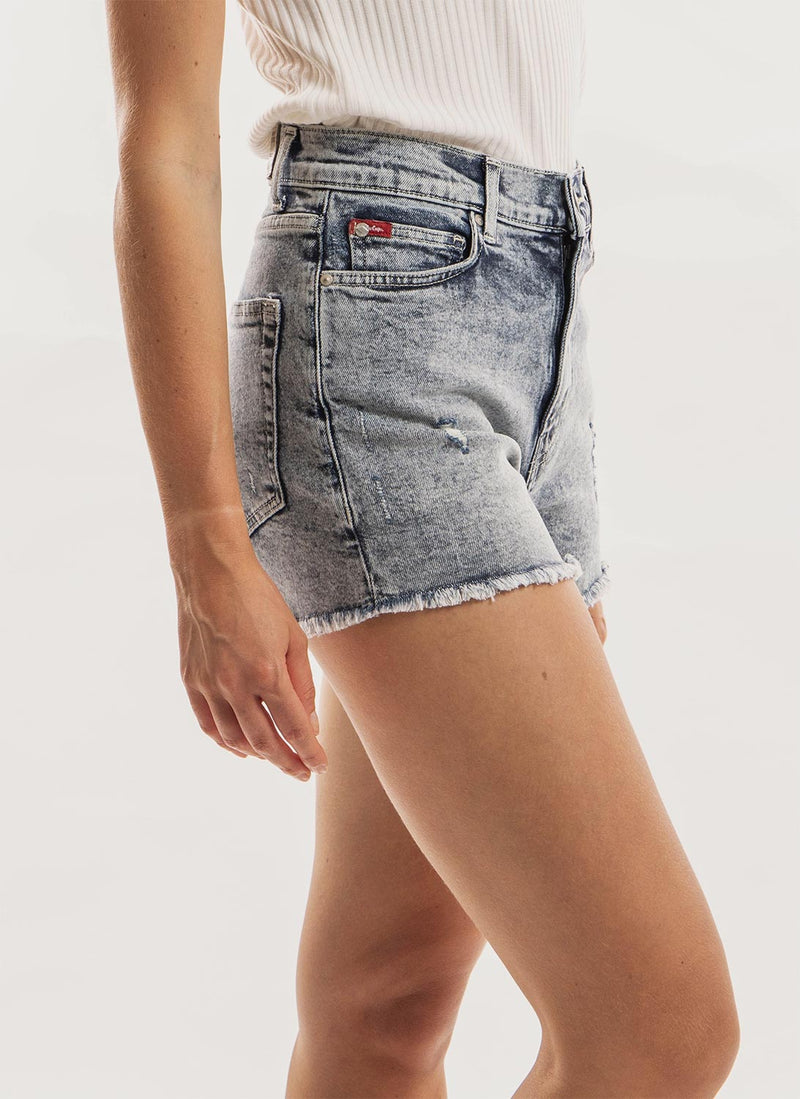 Lee Cooper - Short Taille Haute Zoe - Light Moonwash - Femme