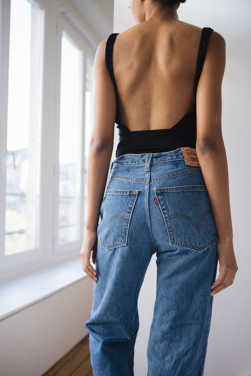 Vintage Carrot Cut Jeans - Blue
