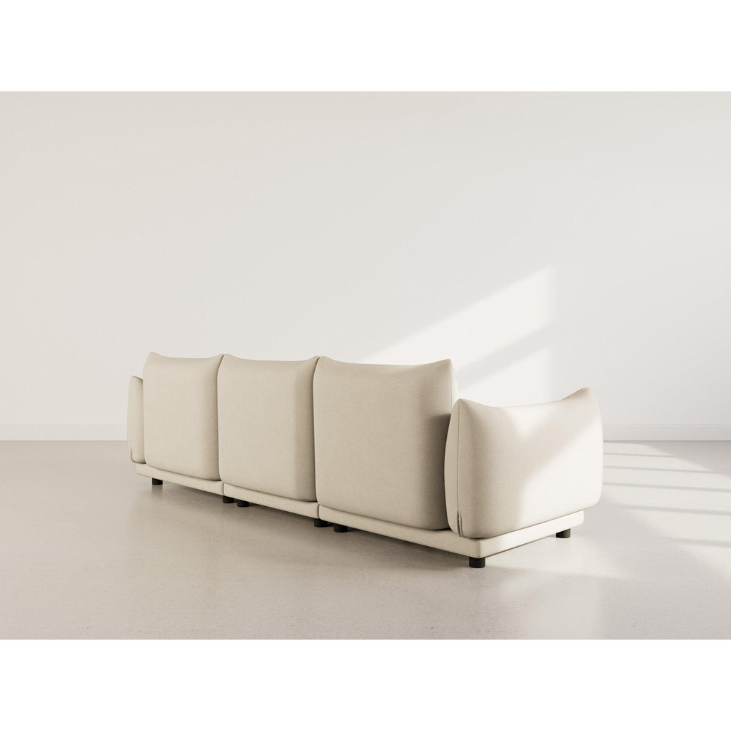 Jeanne - Sofá Modular - 3 Plazas - Terciopelo Texturizado - Beige