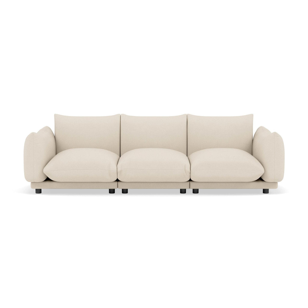 Jeanne - Sofá Modular - 3 Plazas - Terciopelo Texturizado - Beige