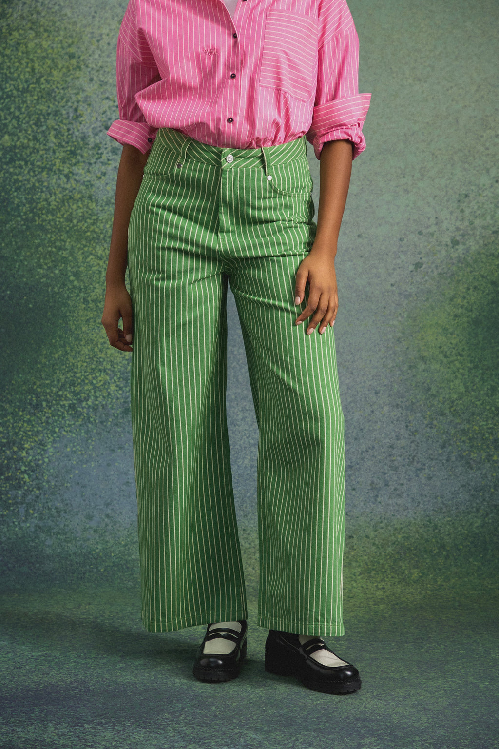 JEAN WIDE LEGS MARCO VERT