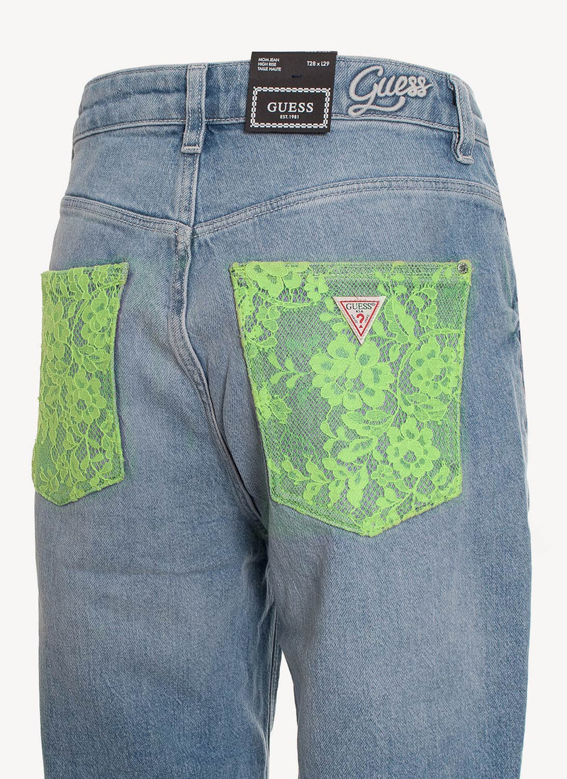 Guess - Jean Dentelle - Green. Lace Wash - Femme