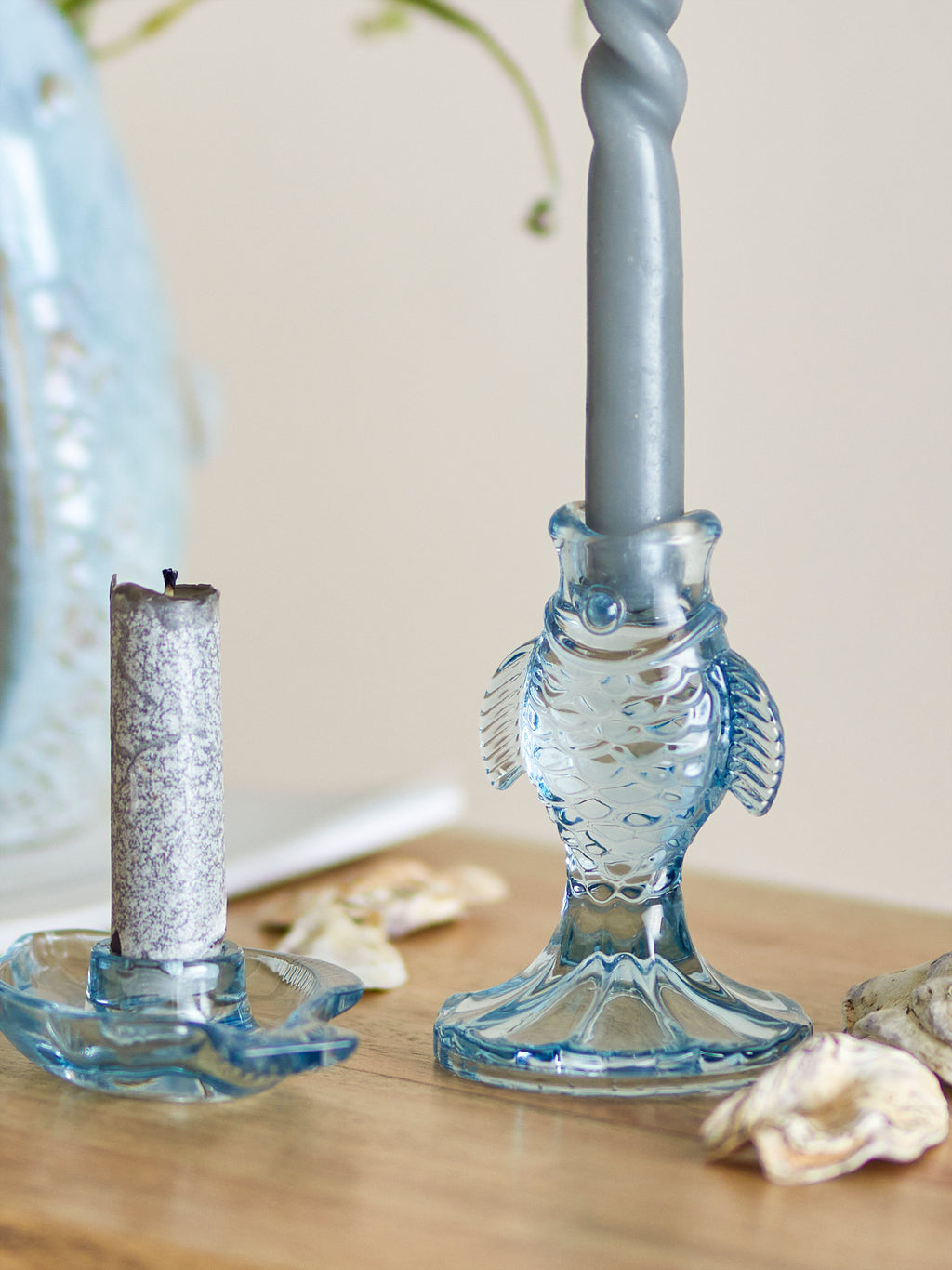 Linley - Bougeoir - Bleu - Verre
