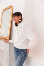 JESSI Blanche - Blouse Noeud
