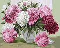 Peinture Par Numéros - Jolies Pivoines Épanouies