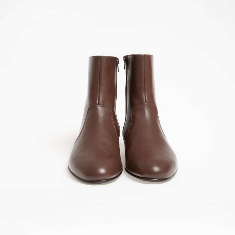 Bottines Jonathan - Cuir De Veau Lisse - Chocolat