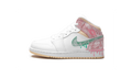 Air Jordan 1 Mid Se Paint Drip - Blanc