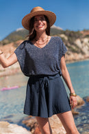JUDY Bleu Marine - Top Lurex