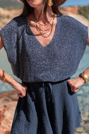 JUDY Bleu Marine - Top Lurex