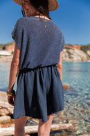 JUDY Bleu Marine - Top Lurex