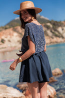 JUDY Bleu Marine - Top Lurex