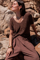 JUDY Chocolat - Top Lurex