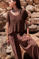 JUDY Chocolat - Top Lurex