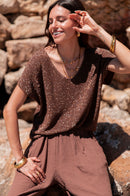 JUDY Chocolat - Top Lurex