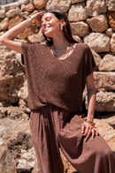 JUDY Chocolat - Top Lurex