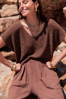 JUDY Chocolat - Top Lurex