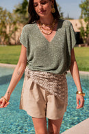 JUDY Kaki - Top Lurex