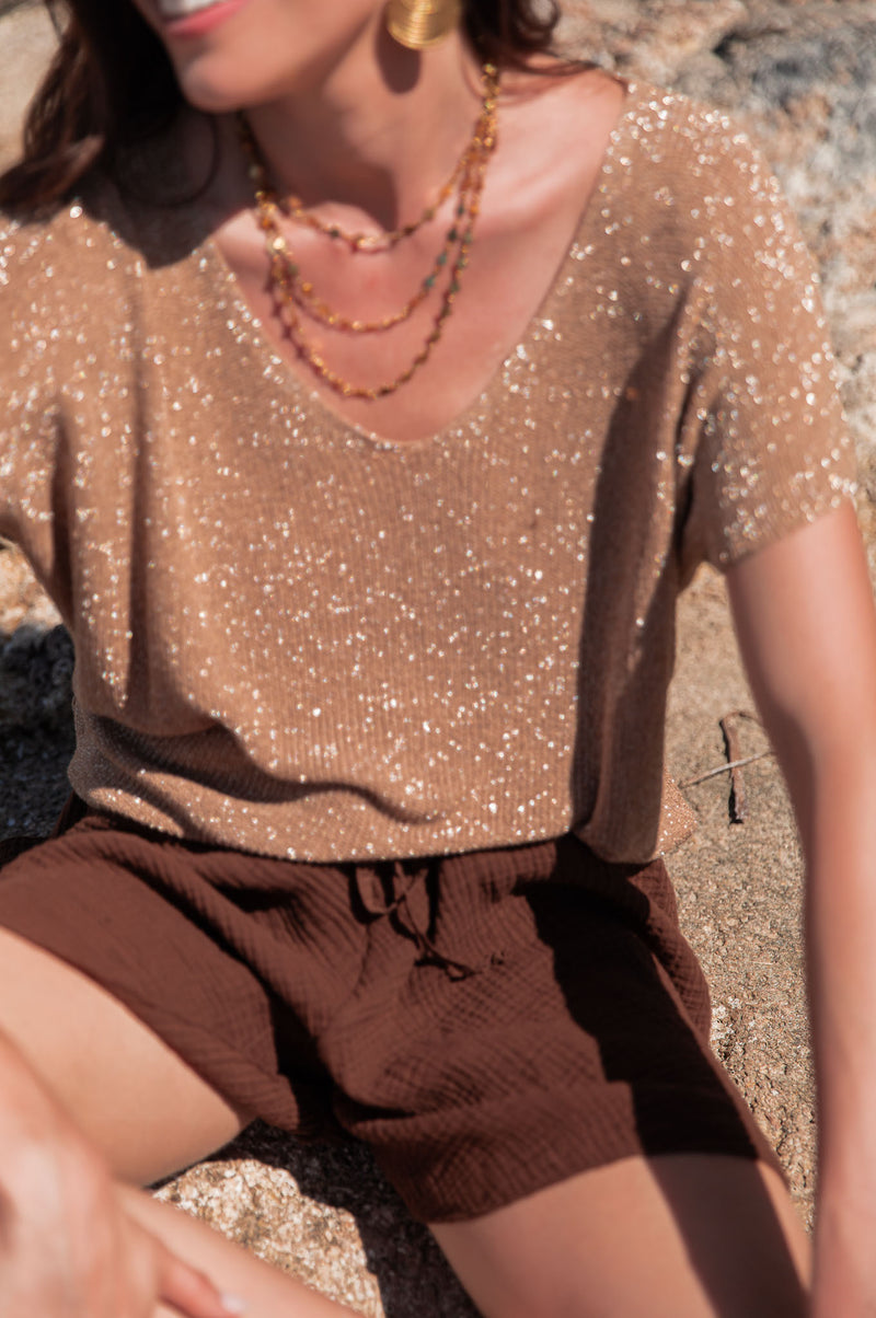 JUDY Sable - Top Lurex