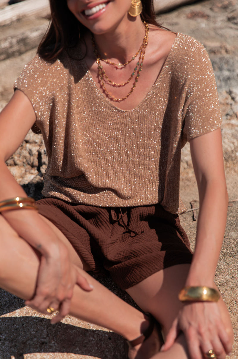 JUDY Sable - Top Lurex