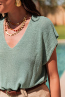 JUDY Vert Sauge - Top Lurex