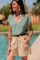 JUDY Vert Sauge - Top Lurex