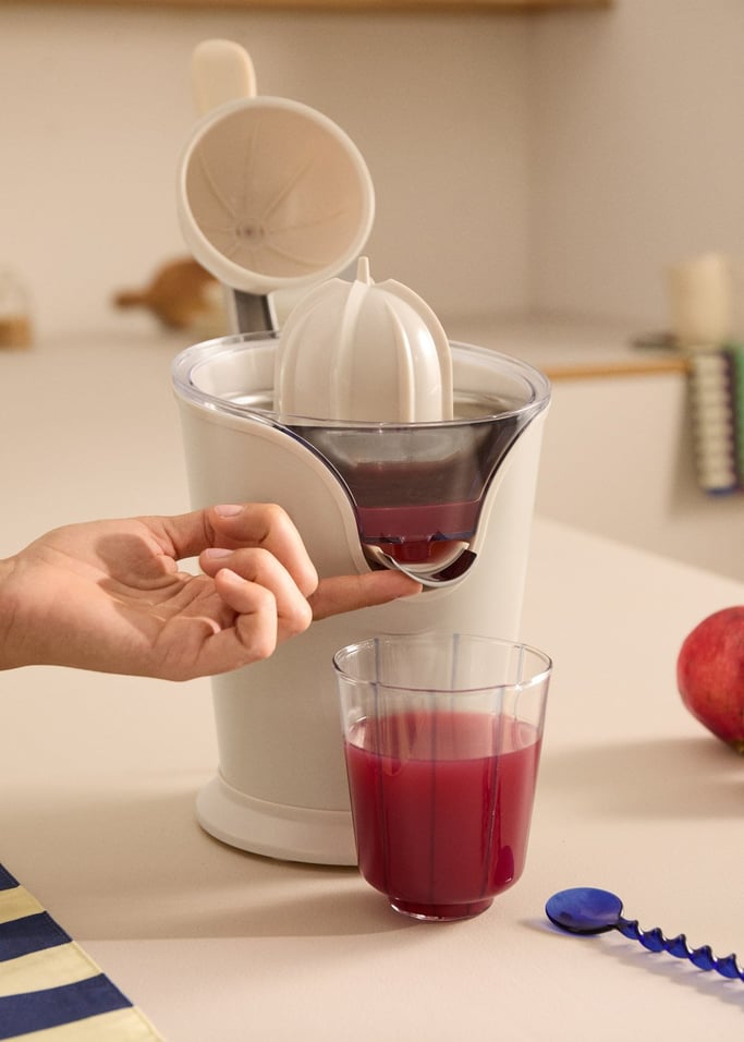 Juicer Press - Presse-Agrumes Électrique - 100 W - Blanc Cassé