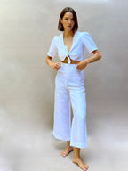 Linen Top Jules - White