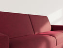 Julia - Canapé Convertible Couchage Quotidien - 3 Places - Tissu - Prune
