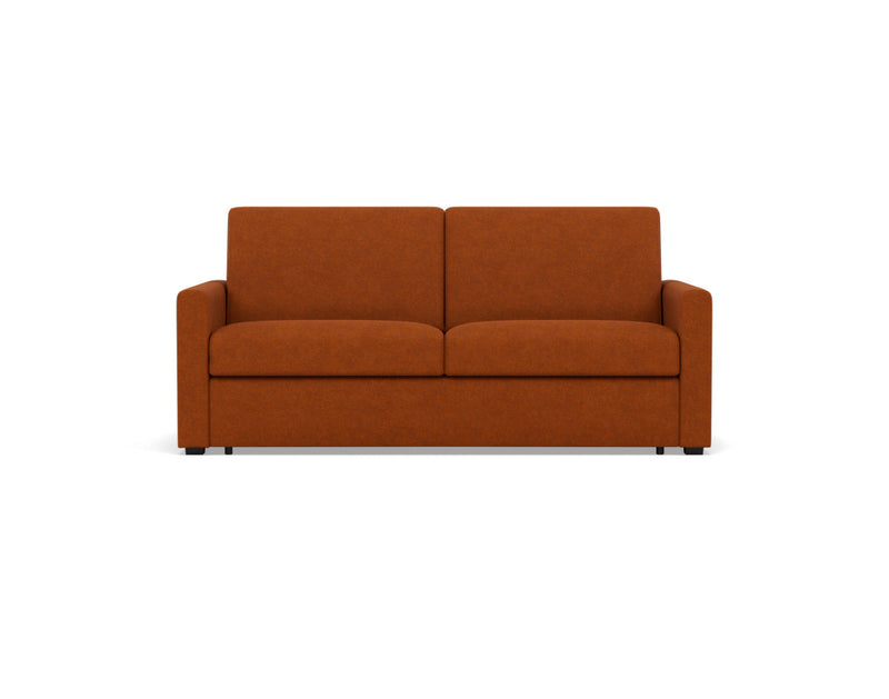 Julia - Sofá cama convertible de uso diario - 3 plazas - Tela - Óxido