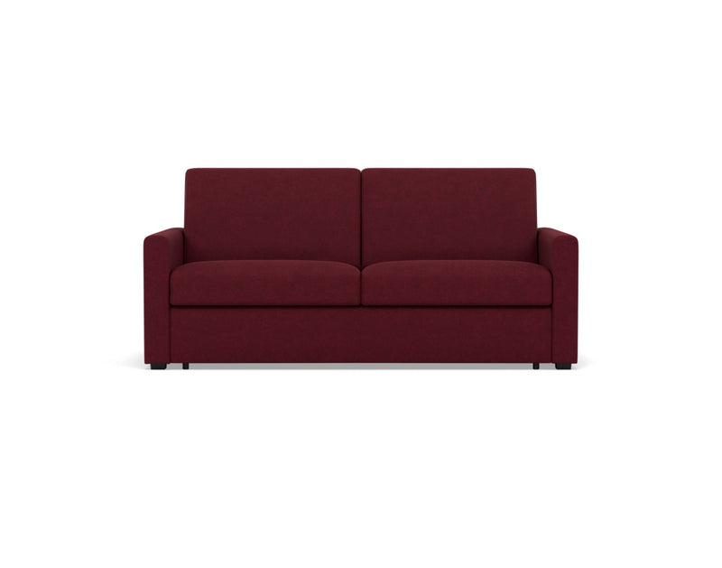 Julia - Canapé Convertible Couchage Quotidien - 3 Places - Tissu - Prune